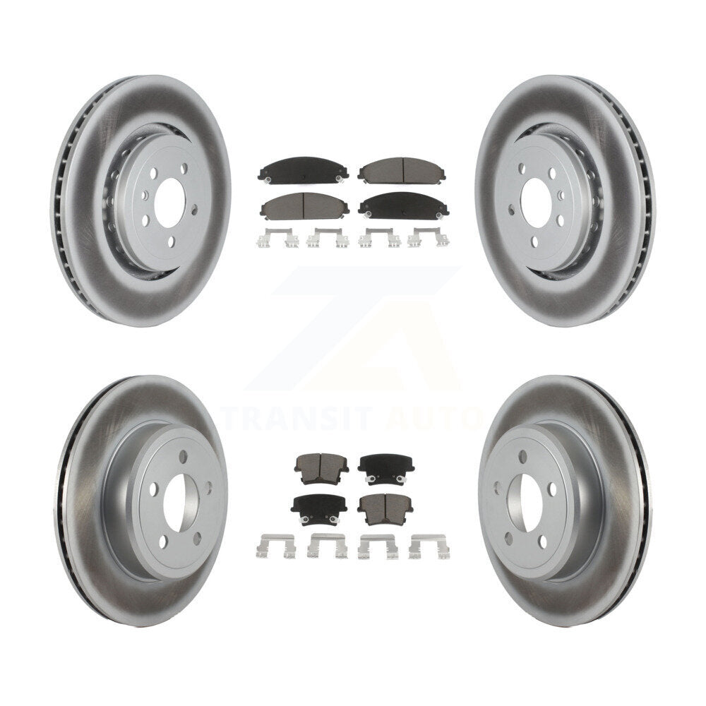 [Avant + Arrière] Kit de disque (revêtu) et plaquette (céramique) de frein pour Dodge Charger avec 355mm Diameter Rotor KGC-100639