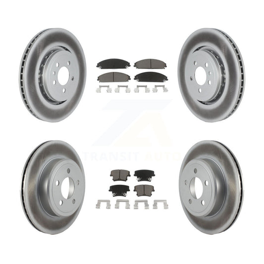[Avant + Arrière] Kit de disque (revêtu) et plaquette (céramique) de frein pour Dodge Charger avec 355mm Diameter Rotor KGC-100639