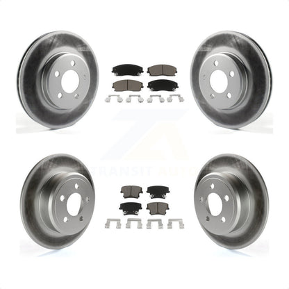 [Avant + Arrière] Kit de disque (revêtu) et plaquette (céramique) de frein pour Dodge Charger Chrysler 300 Challenger Magnum KGC-100640 par Transit Auto