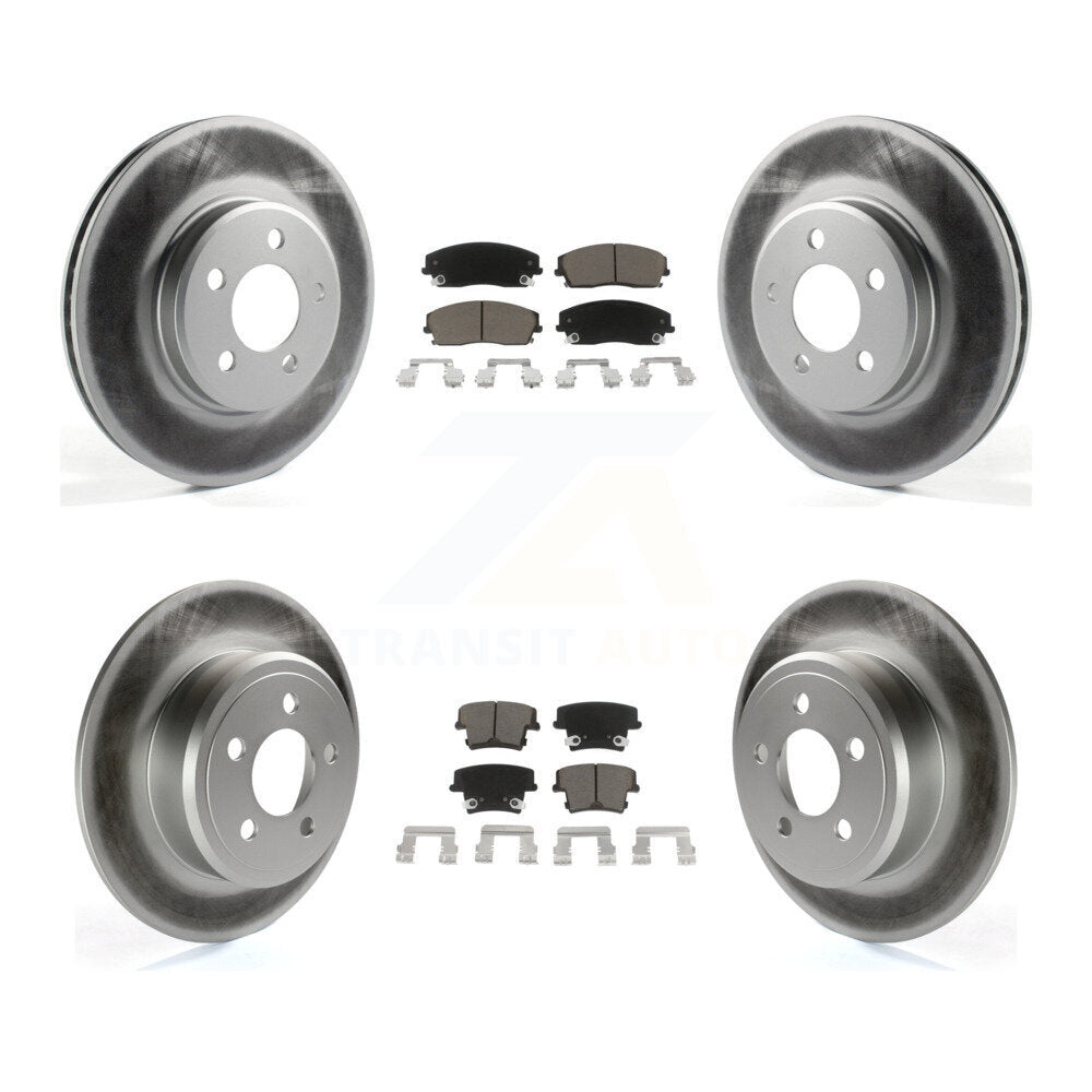 [Avant + Arrière] Kit de disque (revêtu) et plaquette (céramique) de frein pour Dodge Charger Chrysler 300 Challenger Magnum KGC-100640