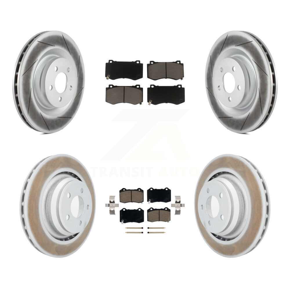 [Avant + Arrière] Kit de disque (revêtu) et plaquette (céramique) de frein pour Dodge Charger Chrysler 300 Challenger Magnum KGC-100642