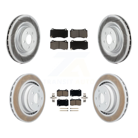 [Avant + Arrière] Kit de disque (revêtu) et plaquette (céramique) de frein pour Dodge Charger Chrysler 300 Challenger Magnum KGC-100642