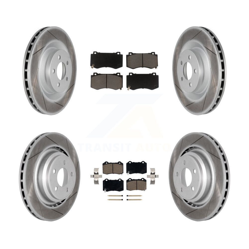 [Avant + Arrière] Kit de disque (revêtu) et plaquette (céramique) de frein pour Dodge Charger Chrysler 300 Challenger Magnum KGC-100643