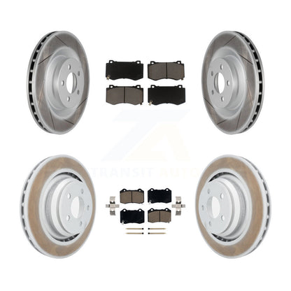[Avant + Arrière] Kit de disque (revêtu) et plaquette (céramique) de frein pour Dodge Charger Chrysler 300 Challenger Magnum KGC-100644