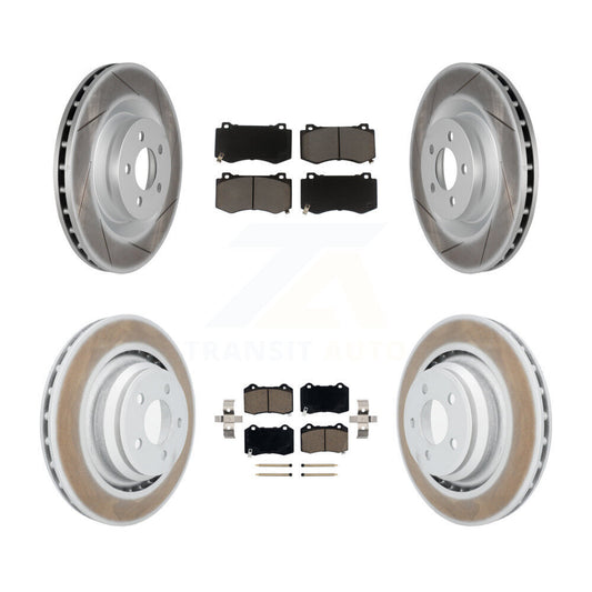 [Avant + Arrière] Kit de disque (revêtu) et plaquette (céramique) de frein pour Dodge Charger Chrysler 300 Challenger Magnum KGC-100644