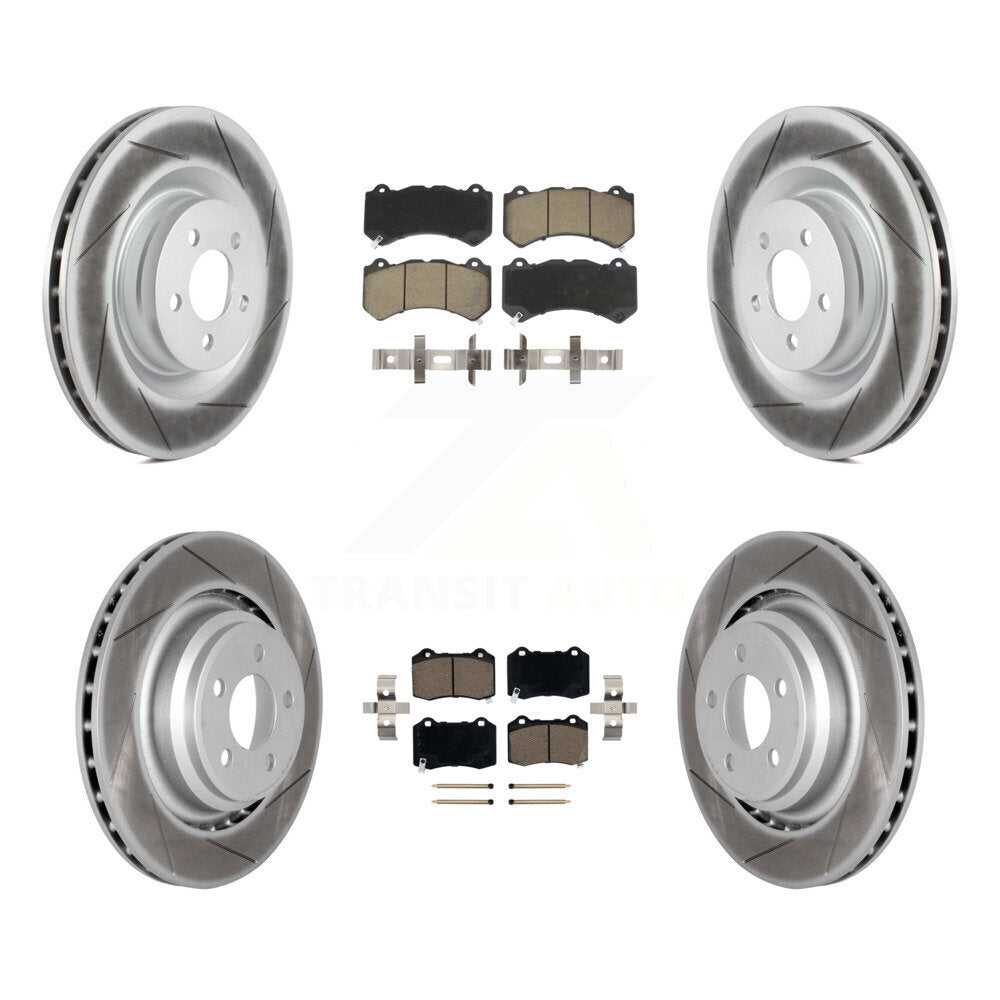 [Avant + Arrière] Kit de disque (revêtu) et plaquette (céramique) de frein pour Dodge Challenger Charger KGC-100645