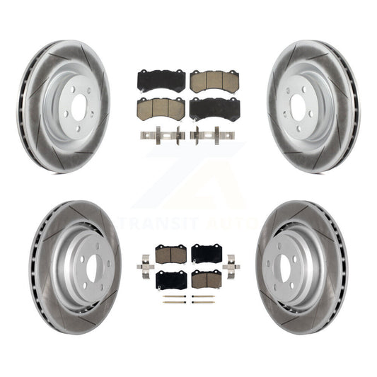 [Avant + Arrière] Kit de disque (revêtu) et plaquette (céramique) de frein pour Dodge Challenger Charger KGC-100645