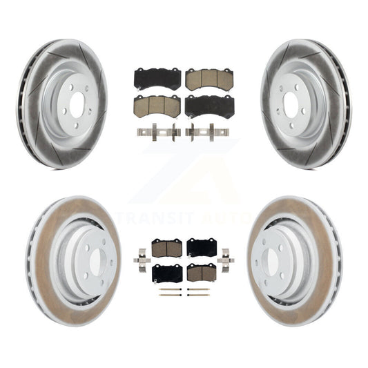 [Avant + Arrière] Kit de disque (revêtu) et plaquette (céramique) de frein pour Dodge Challenger Charger KGC-100646