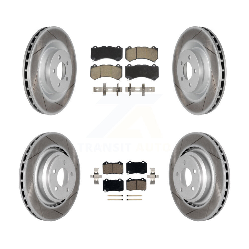 [Avant + Arrière] Kit de disque (revêtu) et plaquette (céramique) de frein pour Dodge Challenger Charger KGC-100647