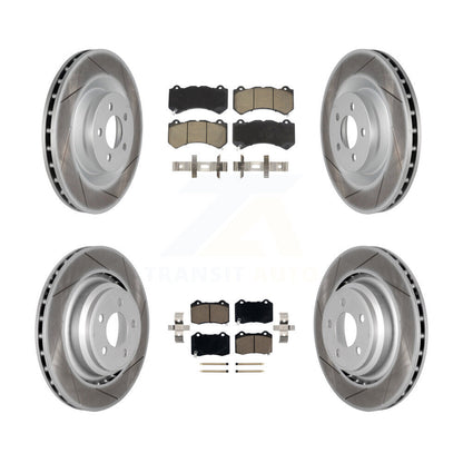[Avant + Arrière] Kit de disque (revêtu) et plaquette (céramique) de frein pour Dodge Challenger Charger KGC-100647
