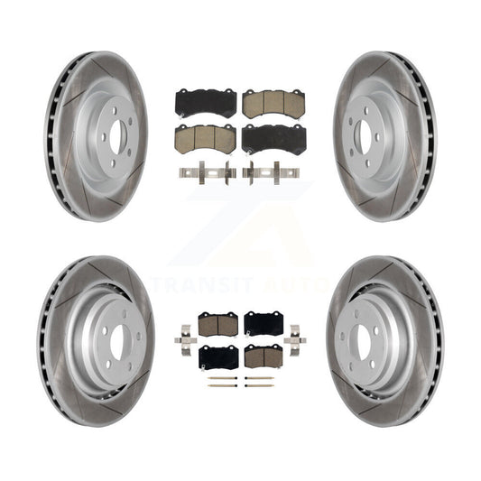 [Avant + Arrière] Kit de disque (revêtu) et plaquette (céramique) de frein pour Dodge Challenger Charger KGC-100647