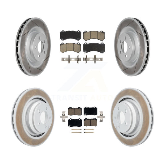 [Avant + Arrière] Kit de disque (revêtu) et plaquette (céramique) de frein pour Dodge Challenger Charger KGC-100648