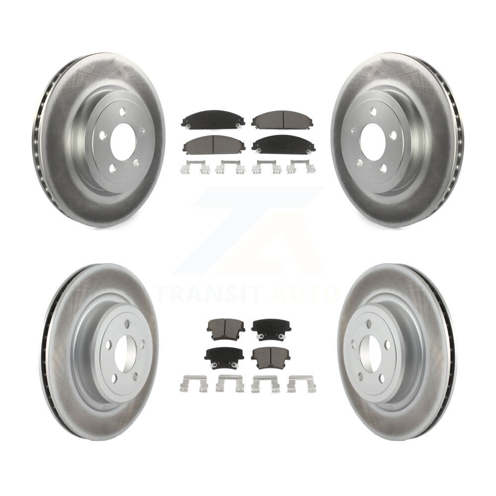 [Avant + Arrière] Kit de disque (revêtu) et plaquette (céramique) de frein pour Dodge Charger avec Police Package KGC-100649