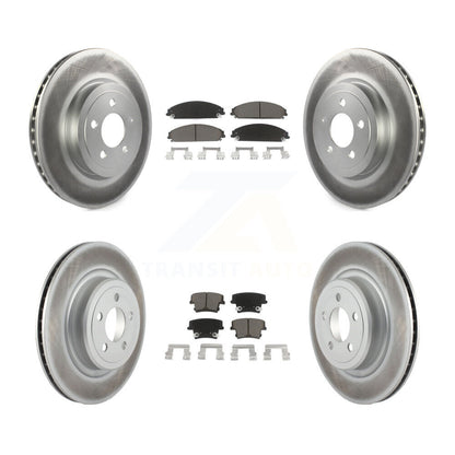 [Avant + Arrière] Kit de disque (revêtu) et plaquette (céramique) de frein pour Dodge Charger avec Police Package KGC-100649
