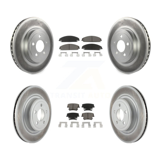 [Avant + Arrière] Kit de disque (revêtu) et plaquette (céramique) de frein pour Dodge Charger avec Police Package KGC-100649