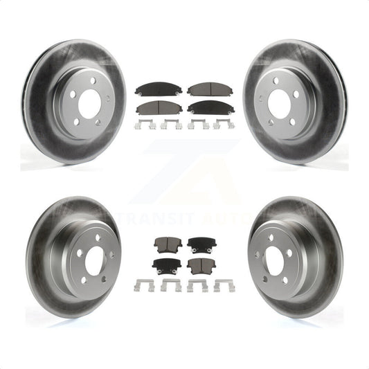 [Avant + Arrière] Kit de disque (revêtu) et plaquette (céramique) de frein pour 2019-2021 Chrysler 300 RWD avec 5.7L KGC-100650 par Transit Auto