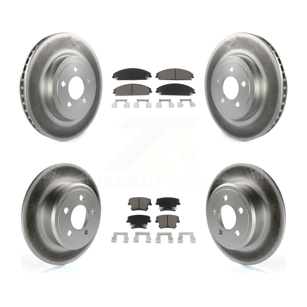 [Avant + Arrière] Kit de disque (revêtu) et plaquette (céramique) de frein pour 2005-2006 Chrysler 300 AWD avec 3.5L KGC-100651