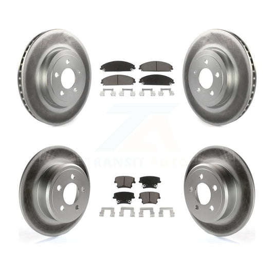 [Avant + Arrière] Kit de disque (revêtu) et plaquette (céramique) de frein pour 2005-2006 Chrysler 300 AWD avec 3.5L KGC-100651