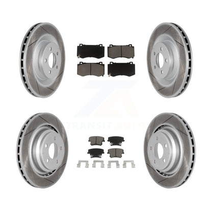 [Avant + Arrière] Kit de disque (revêtu) et plaquette (céramique) de frein pour 2015 Dodge Charger R T Scat Pack avec 6.4L KGC-100654
