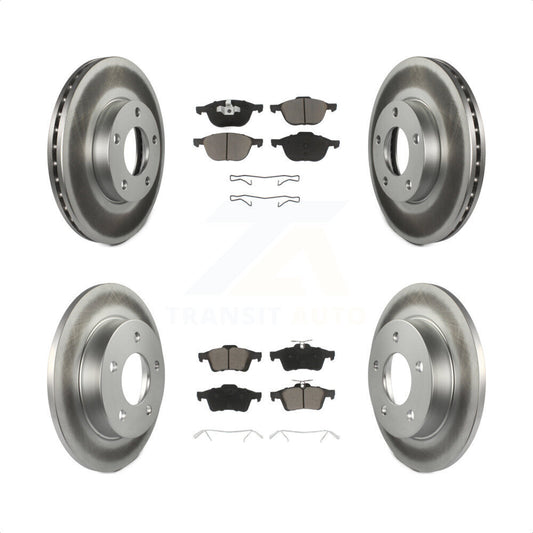 [Avant + Arrière] Kit de disque (revêtu) et plaquette (céramique) de frein pour Mazda 3 Sport KGC-100657 par Transit Auto