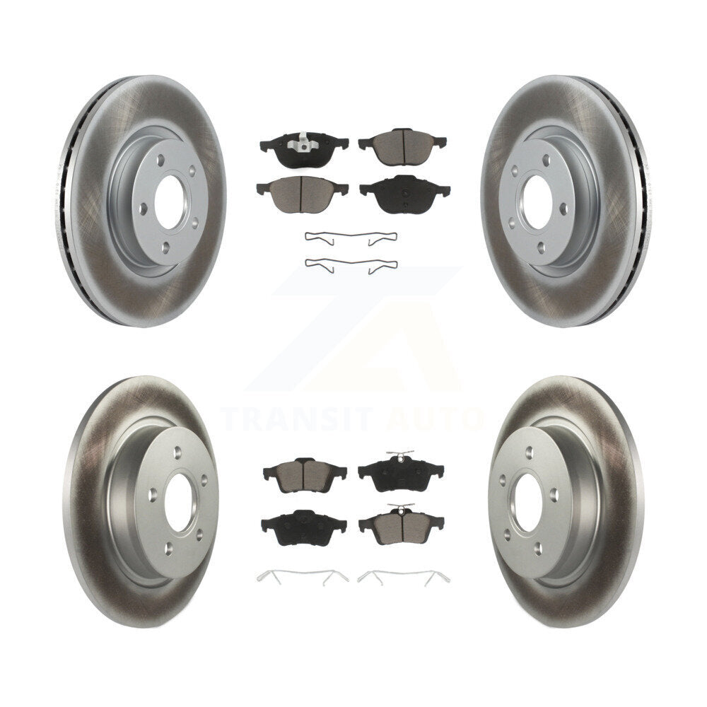 [Avant + Arrière] Kit de disque (revêtu) et plaquette (céramique) de frein pour Volvo S40 C70 C30 V50 KGC-100659
