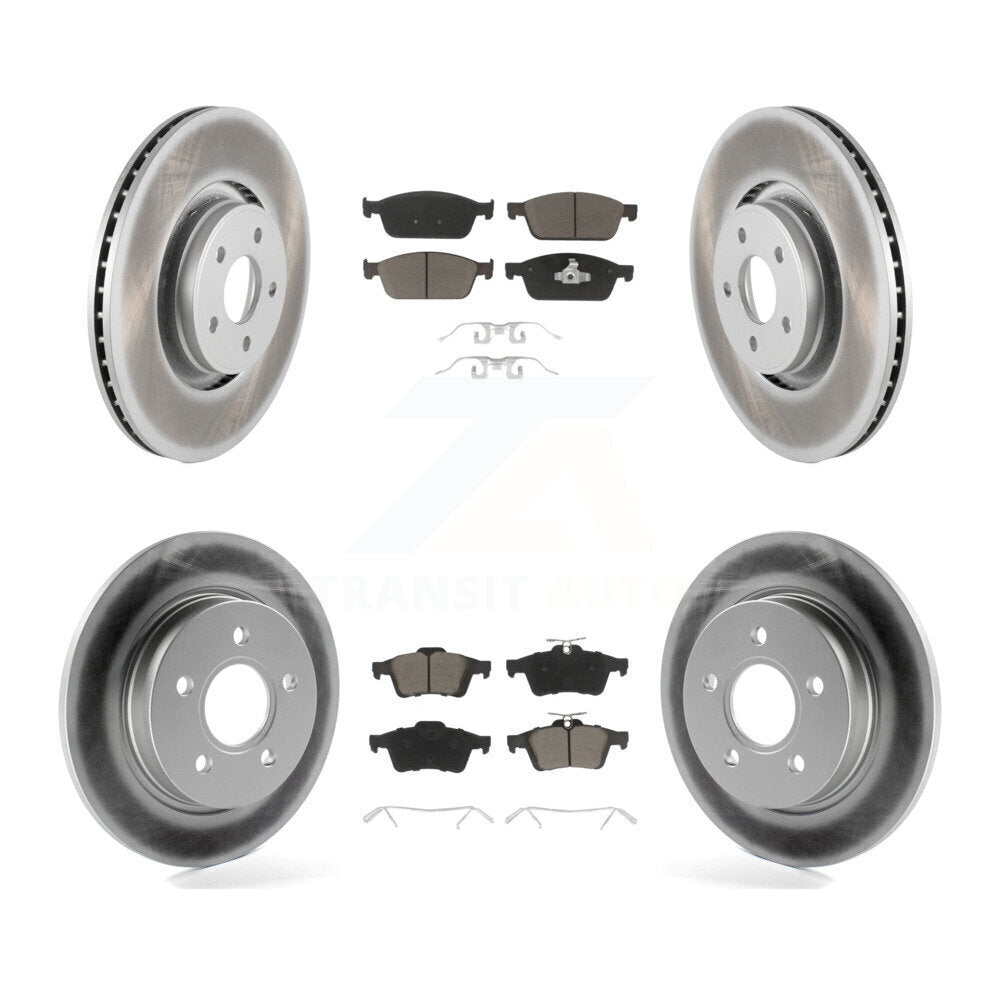 [Avant + Arrière] Kit de disque (revêtu) et plaquette (céramique) de frein pour Ford Focus ST KGC-100660