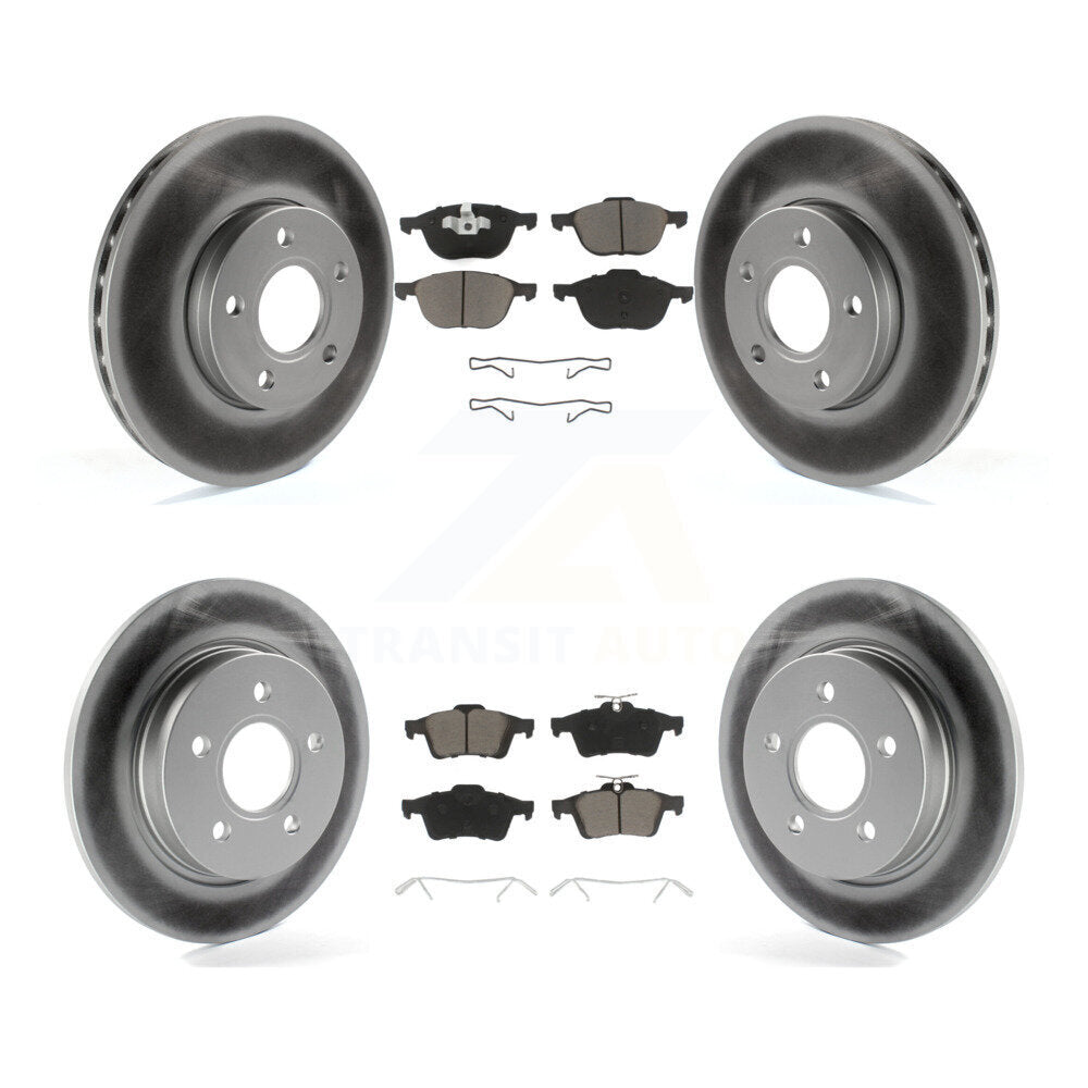 [Avant + Arrière] Kit de disque (revêtu) et plaquette (céramique) de frein pour Ford Focus KGC-100661