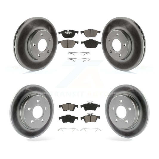 [Avant + Arrière] Kit de disque (revêtu) et plaquette (céramique) de frein pour Ford Focus KGC-100661