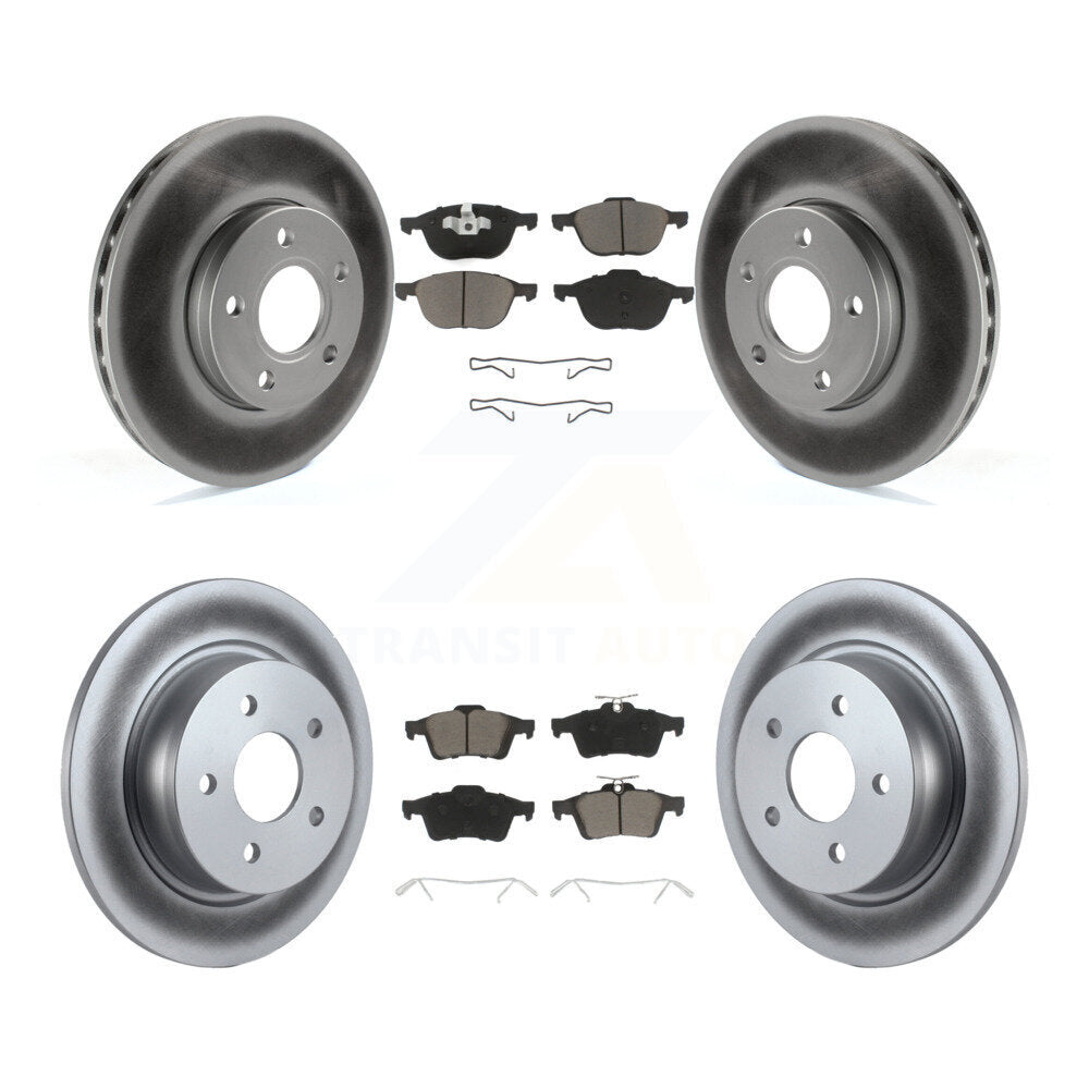 [Avant + Arrière] Kit de disque (revêtu) et plaquette (céramique) de frein pour Ford C-Max KGC-100662