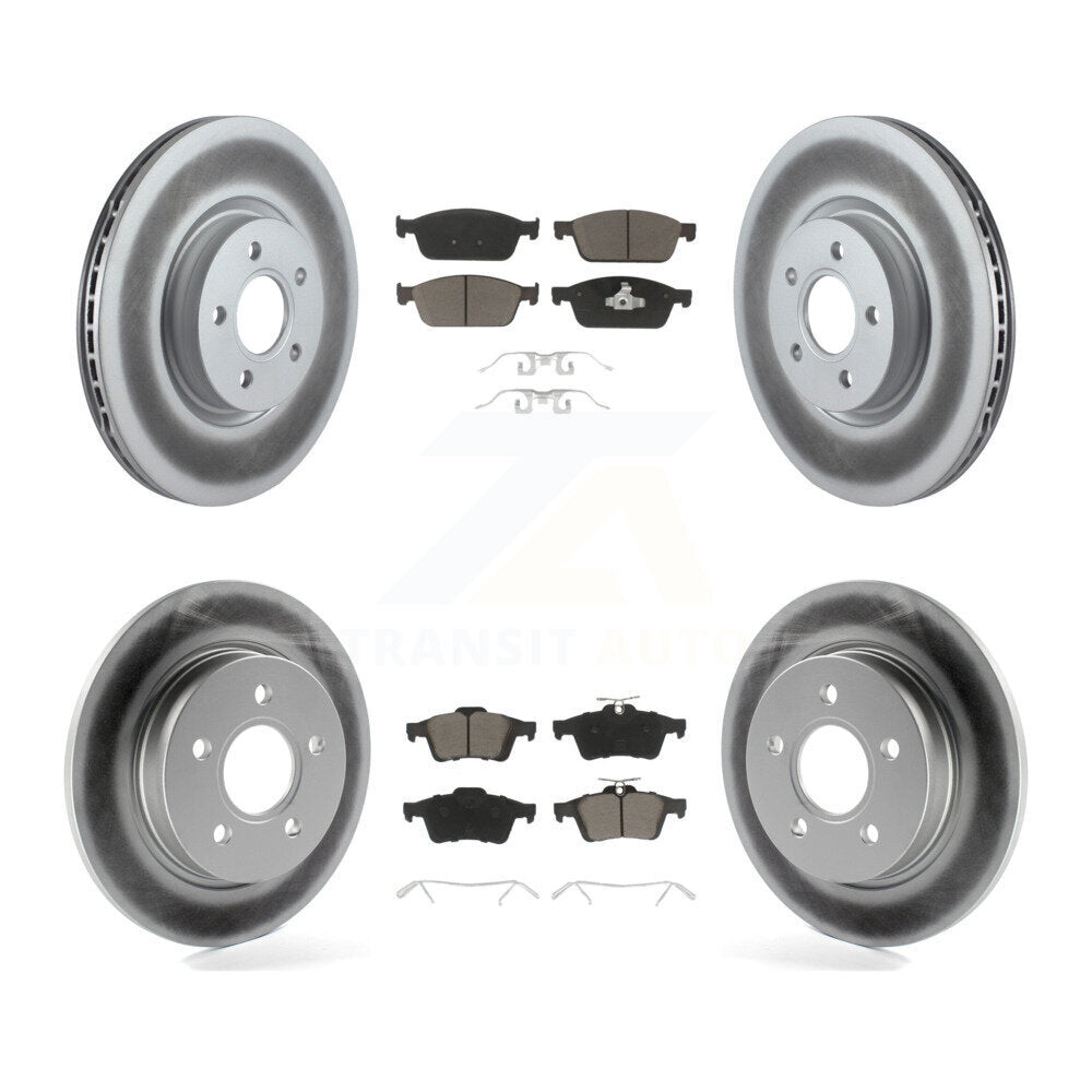 [Avant + Arrière] Kit de disque (revêtu) et plaquette (céramique) de frein pour Ford Focus ST KGC-100664