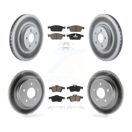 [Avant + Arrière] Kit de disque (revêtu) et plaquette (céramique) de frein pour Ford Focus ST KGC-100664