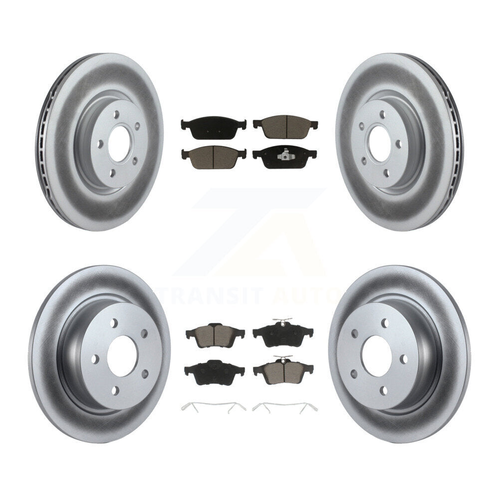 [Avant + Arrière] Kit de disque (revêtu) et plaquette (céramique) de frein pour Ford Escape Connect KGC-100665