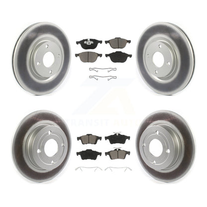 [Avant + Arrière] Kit de disque (revêtu) et plaquette (céramique) de frein pour 2018-2021 Ford EcoSport FWD KGC-100669