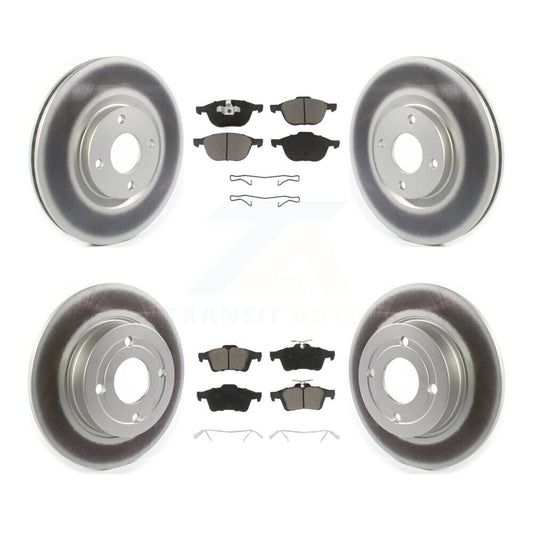 [Avant + Arrière] Kit de disque (revêtu) et plaquette (céramique) de frein pour 2018-2021 Ford EcoSport FWD KGC-100669