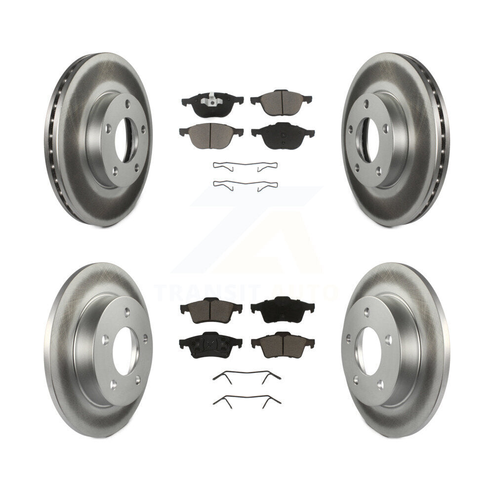 [Avant + Arrière] Kit de disque (revêtu) et plaquette (céramique) de frein pour 2004-2005 Mazda 3 2.0L KGC-100670