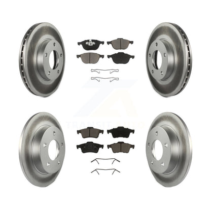 [Avant + Arrière] Kit de disque (revêtu) et plaquette (céramique) de frein pour 2004-2005 Mazda 3 2.0L KGC-100670