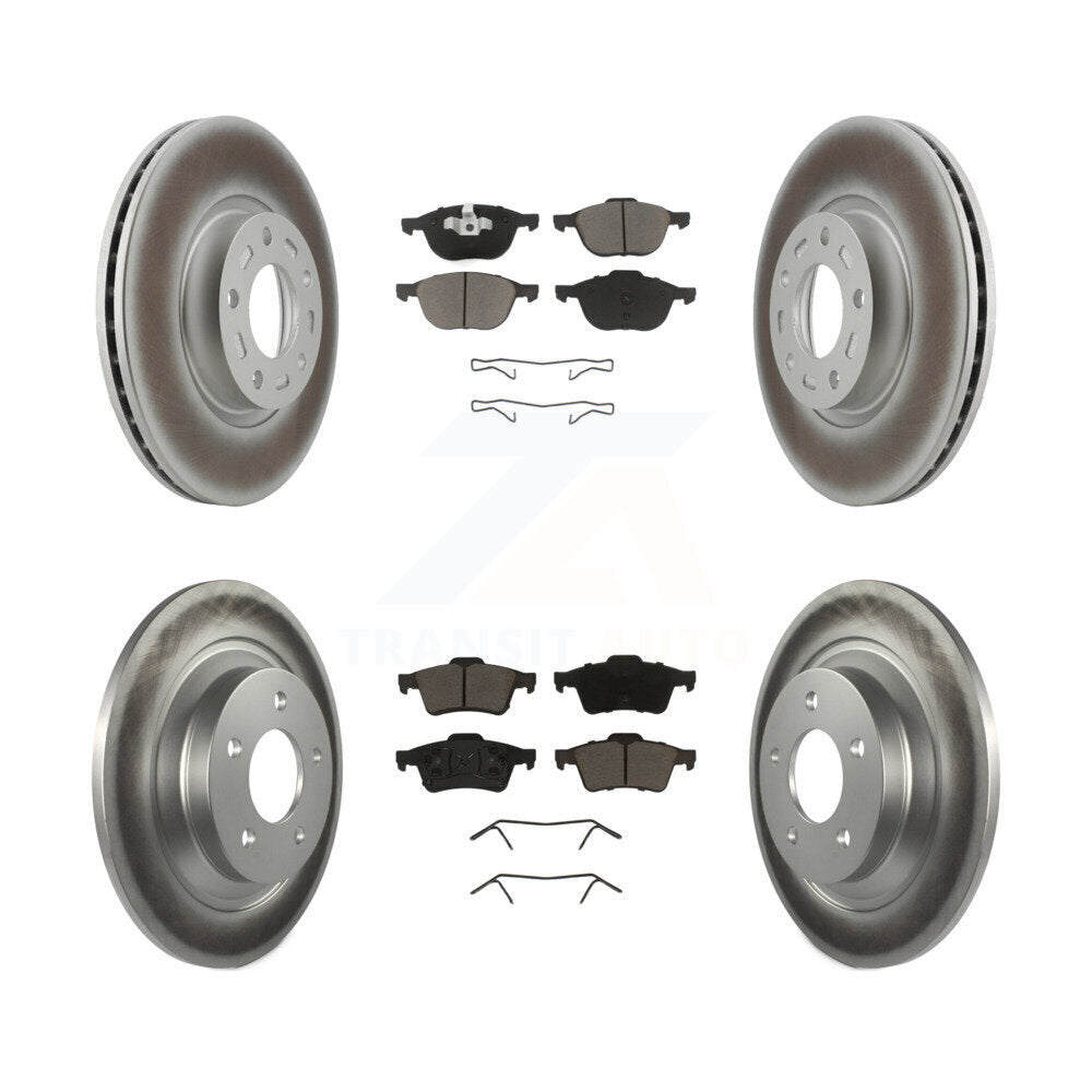 [Avant + Arrière] Kit de disque (revêtu) et plaquette (céramique) de frein pour 2006 Mazda 5 To 02 06 KGC-100671