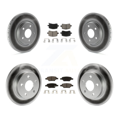 [Avant + Arrière] Kit de disque (revêtu) et plaquette (céramique) de frein pour Chevrolet Cobalt Saturn Ion HHR Malibu Pontiac G6 Pursuit KGC-100673