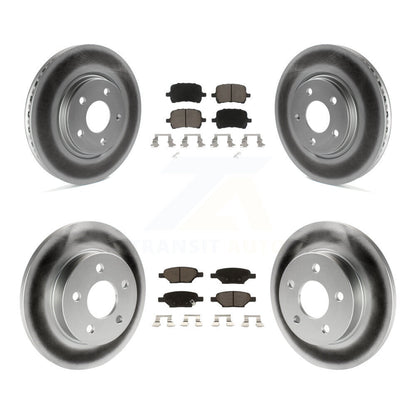 [Avant + Arrière] Kit de disque (revêtu) et plaquette (céramique) de frein pour Chevrolet Malibu Pontiac G6 Cobalt Saturn Aura G5 KGC-100674