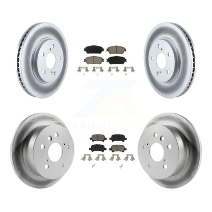 [Avant + Arrière] Kit de disque (revêtu) et plaquette (céramique) de frein pour Toyota Camry Avalon Solara KGC-100676