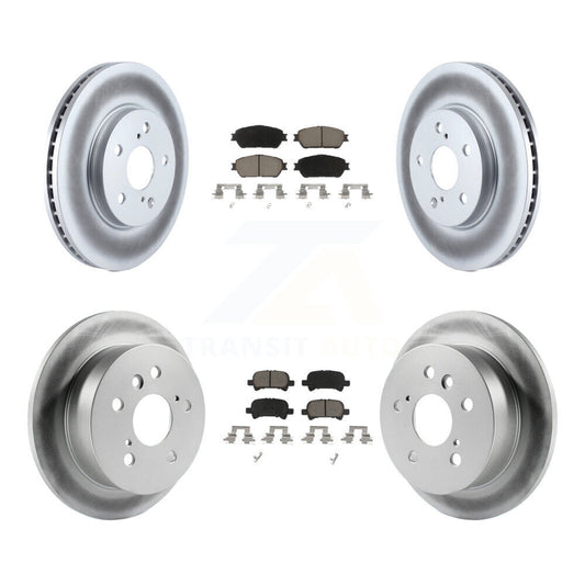 [Avant + Arrière] Kit de disque (revêtu) et plaquette (céramique) de frein pour Toyota Camry Avalon Solara KGC-100676