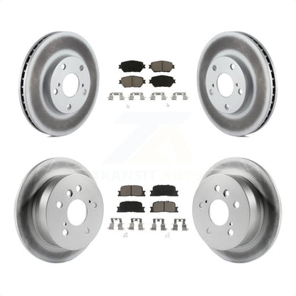 [Avant + Arrière] Kit de disque (revêtu) et plaquette (céramique) de frein pour 2005-2006 Toyota Camry Base LE Vehicles Manufactured In Japan KGC-100677 par Transit Auto