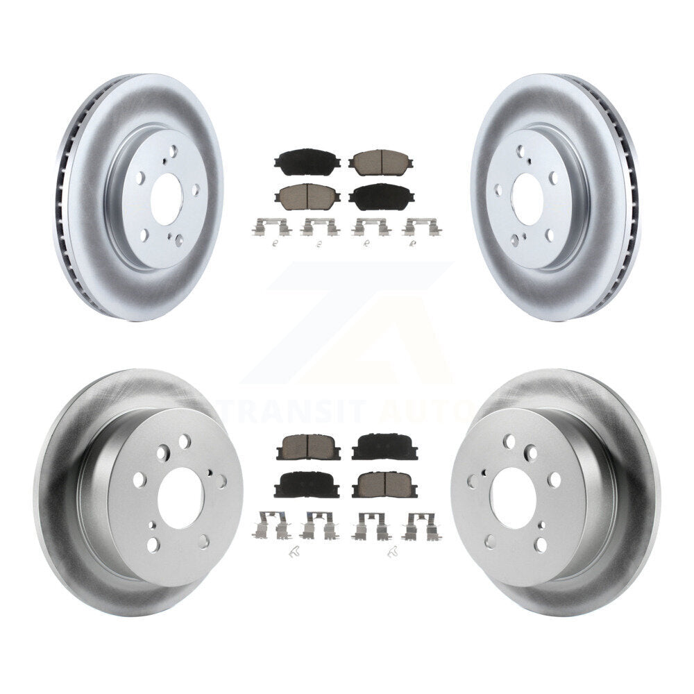 [Avant + Arrière] Kit de disque (revêtu) et plaquette (céramique) de frein pour Toyota Camry Lexus ES300 KGC-100678