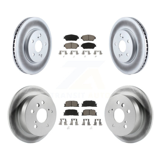 [Avant + Arrière] Kit de disque (revêtu) et plaquette (céramique) de frein pour Toyota Camry Lexus ES300 KGC-100678