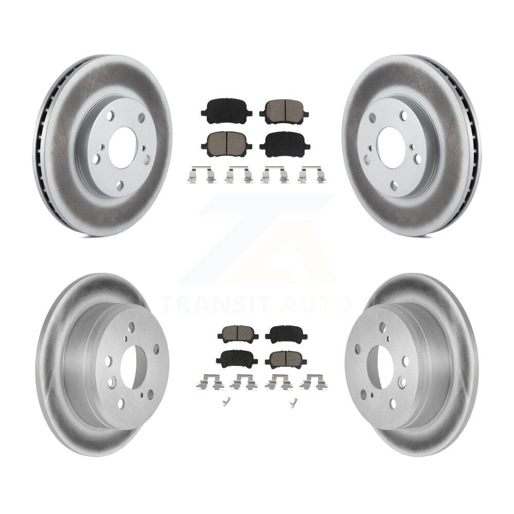 [Avant + Arrière] Kit de disque (revêtu) et plaquette (céramique) de frein pour Toyota Camry Solara KGC-100679