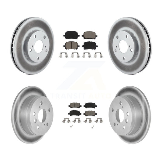 [Avant + Arrière] Kit de disque (revêtu) et plaquette (céramique) de frein pour Toyota Camry Solara KGC-100679