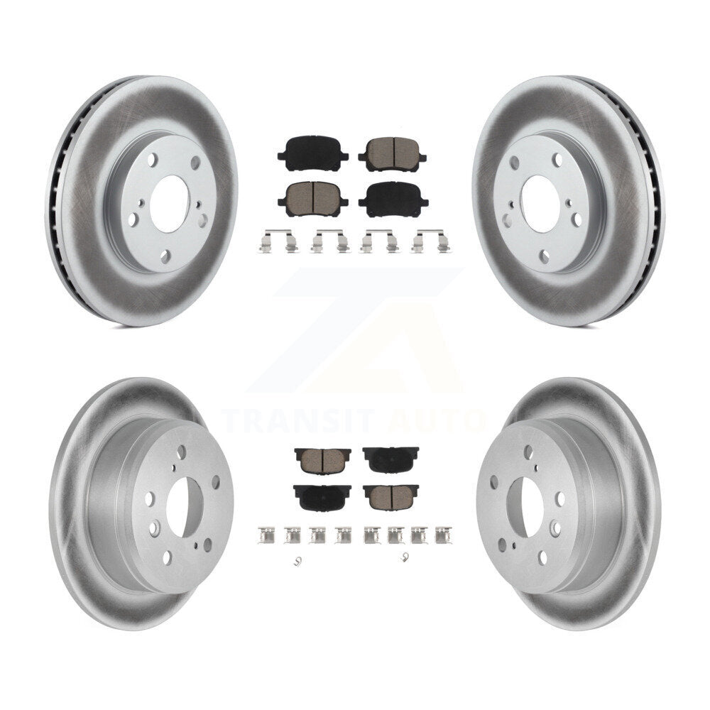 [Avant + Arrière] Kit de disque (revêtu) et plaquette (céramique) de frein pour Toyota Camry Lexus ES300 KGC-100680