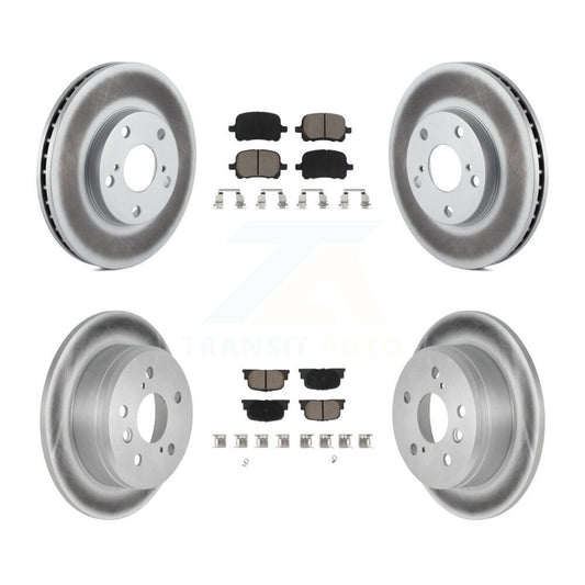 [Avant + Arrière] Kit de disque (revêtu) et plaquette (céramique) de frein pour Toyota Camry Lexus ES300 KGC-100680