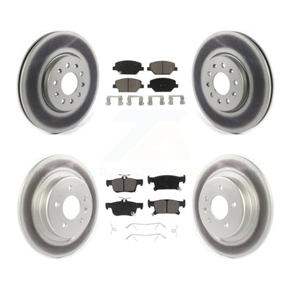 [Avant + Arrière] Kit de disque (revêtu) et plaquette (céramique) de frein pour 2016-2018 Buick Envision avec 315mm Diameter Rotor KGC-100682