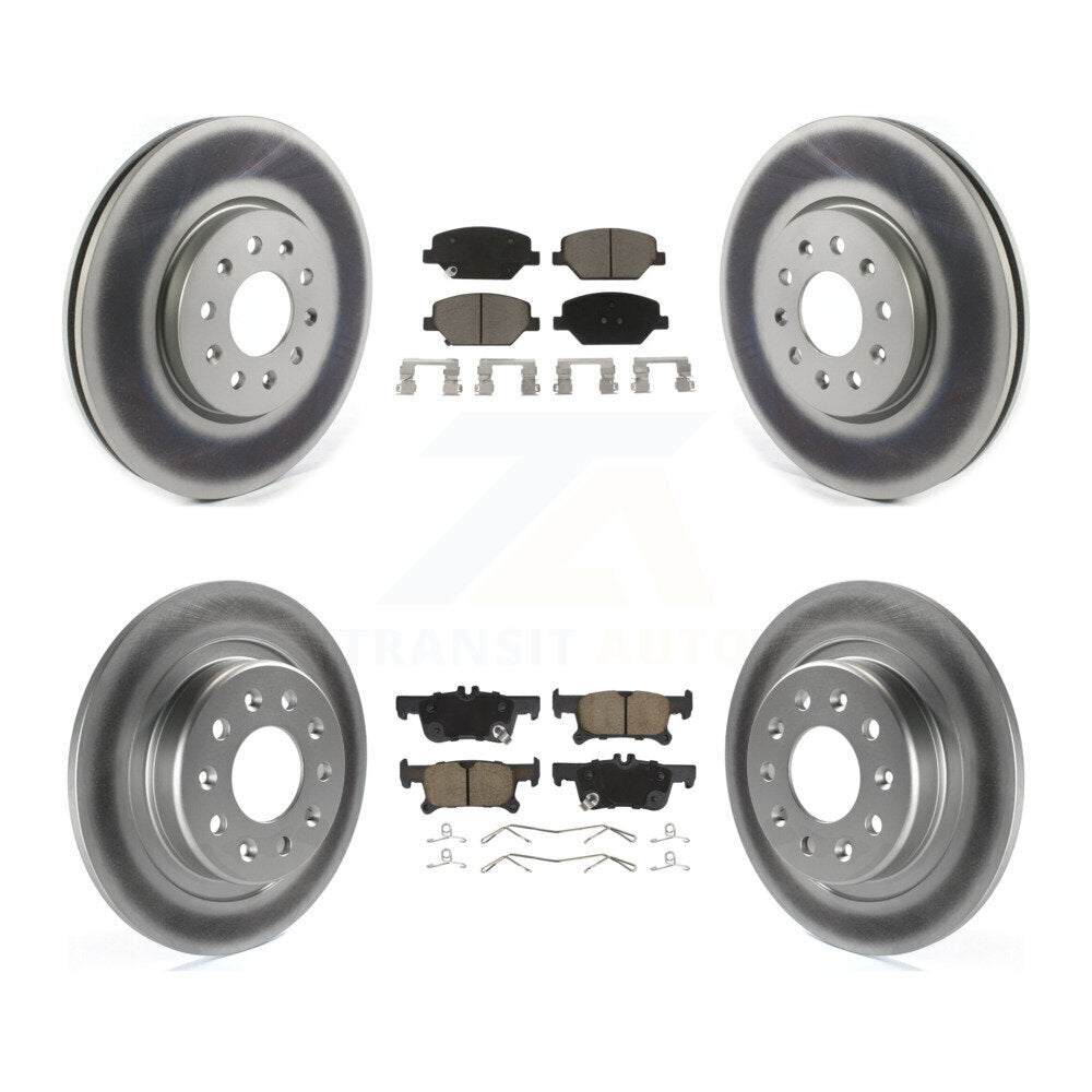 [Avant + Arrière] Kit de disque (revêtu) et plaquette (céramique) de frein pour 2016-2018 Buick Envision avec 288mm Diameter Rotor KGC-100683